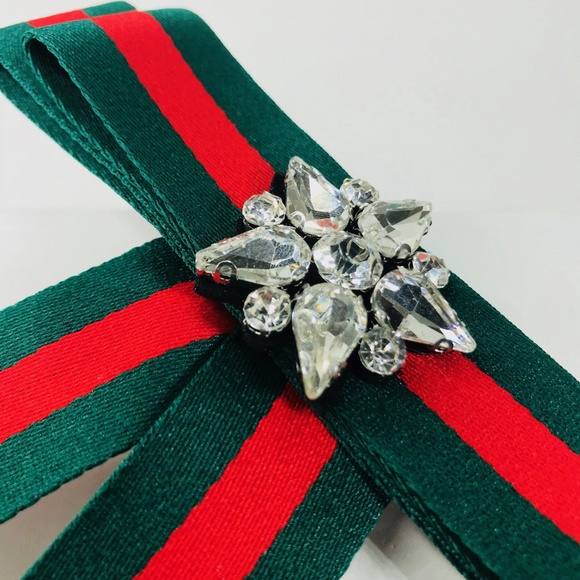 🆑 Ribbon Bowknot Brooch in Green - Picture 5 of 5